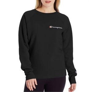 Champion Pullover Powerblend Boyfriend Sweater Black NWT L